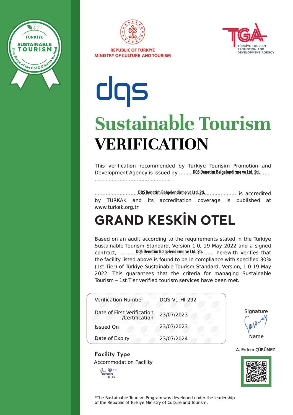 Grand Keskin Otel Denizli  Kültér fotó